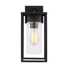 Generation Lighting 8631101-12 - Vado modern 1-light outdoor medium wall lantern in black finish with clear glass panels