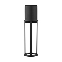 Generation Lighting 8745893S-12 - Union modern LED outdoor exterior open cage large wall lantern in black finish