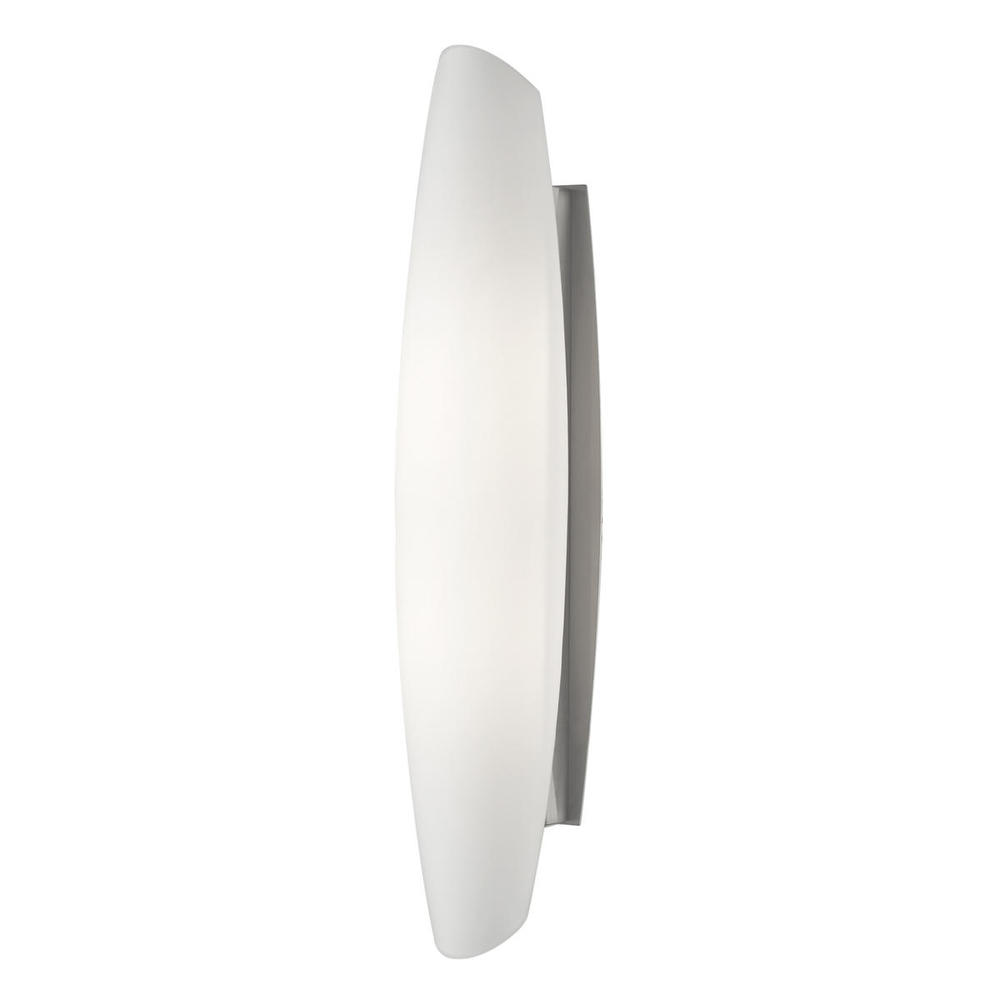 LED Wall Sconce with Catenary Shaped White Opal Glass