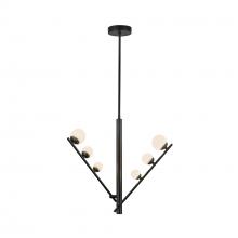 Kuzco Lighting Inc PD55520-BK/OP - Cypress 2 Head Black/Opal Glass LED Pendant