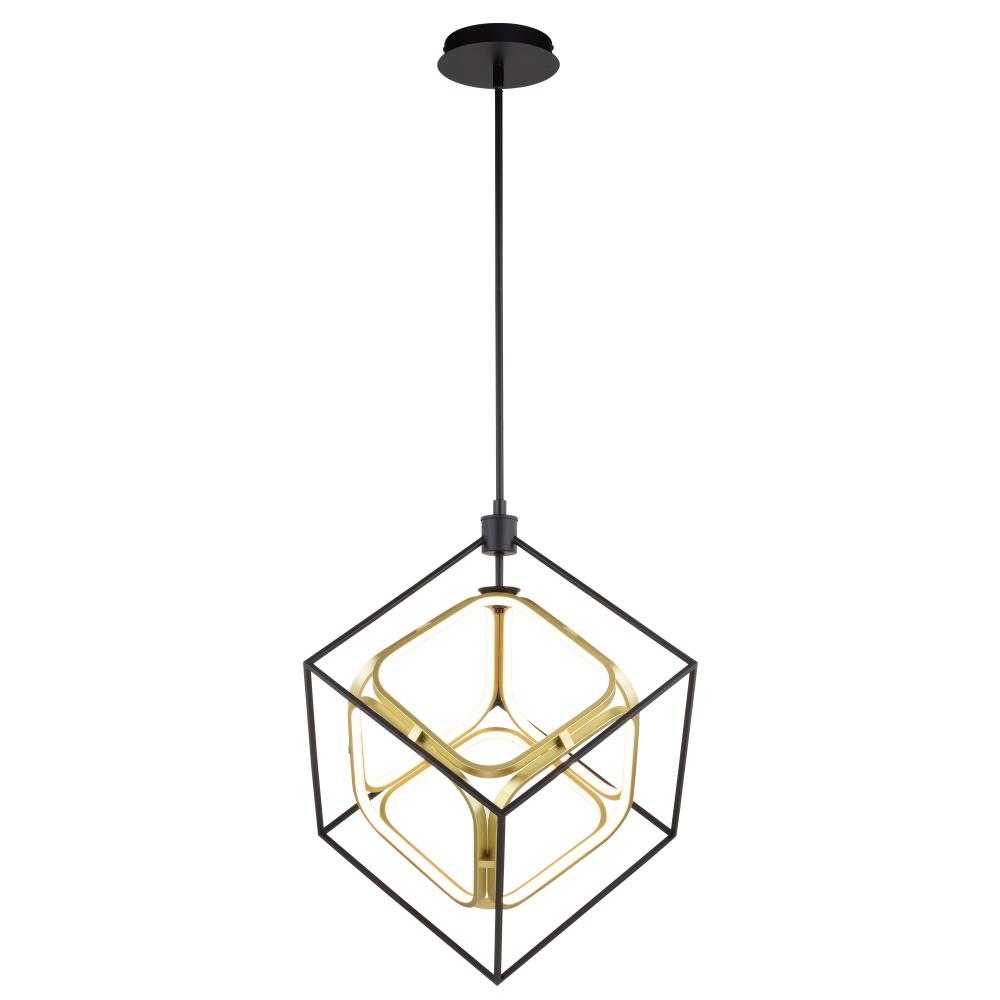 Anson 20-in. LED Pendant Matte Black and Gold