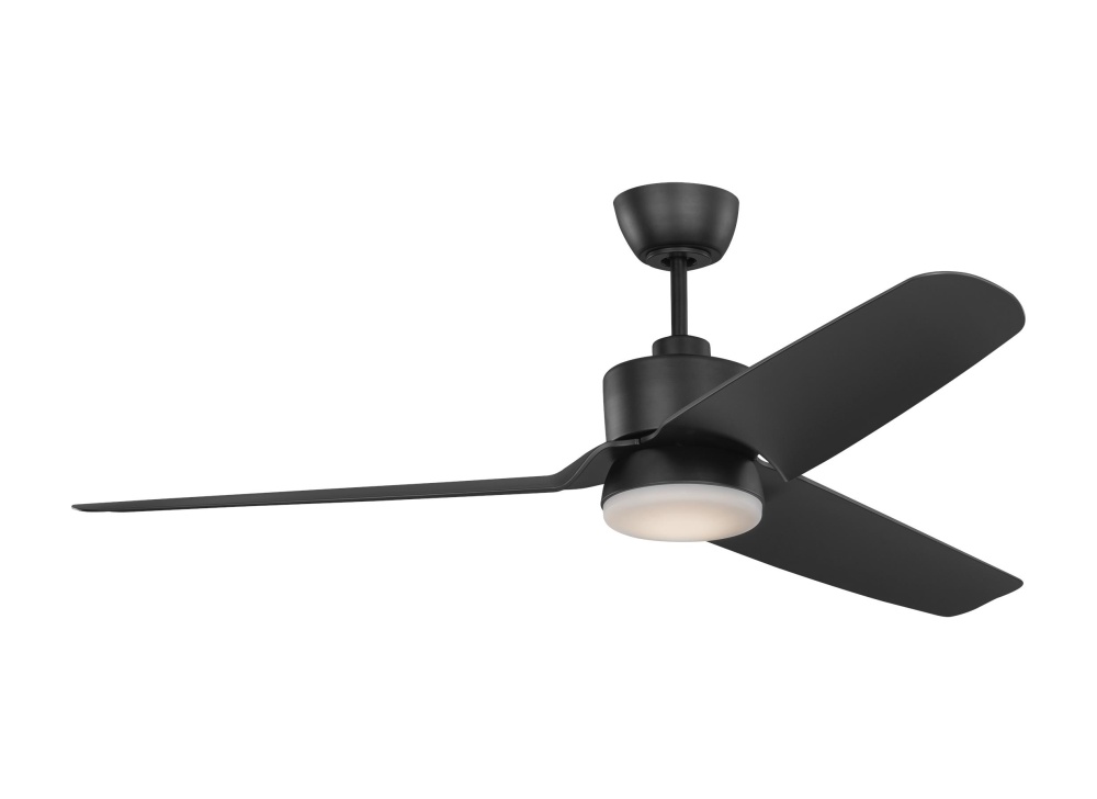 Colgin 56 LED Ceiling Fan in Midnight Black with Midnight Black Blades and Light Kit