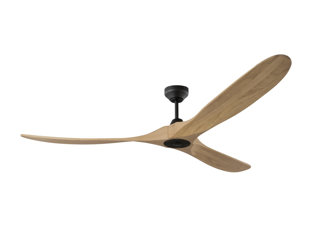 Maverick Smart 70 Ceiling Fan in Midnight Black with Natural Honey Blades