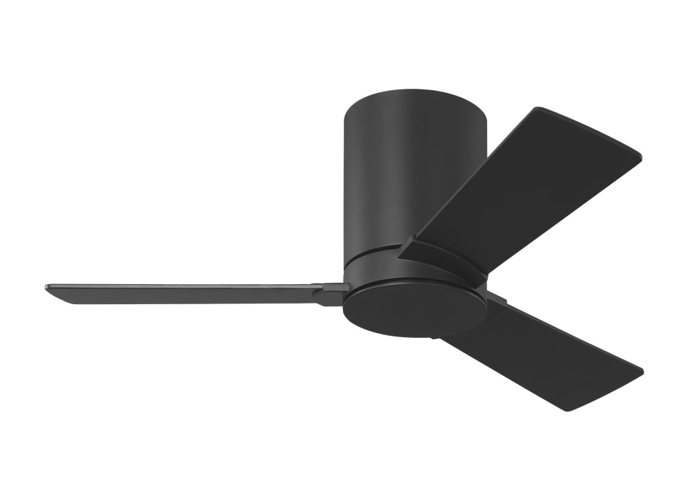Rozzen 32 Hugger Ceiling Fan in Midnight Black with Midnight Black Blades