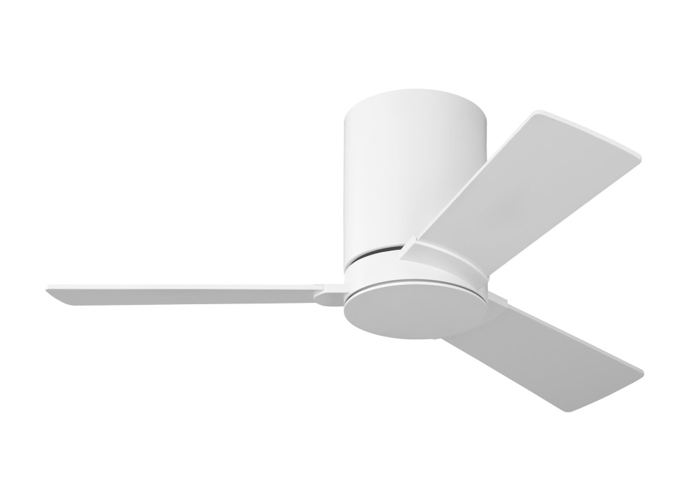 Rozzen 32 Hugger Ceiling Fan in Matte White with Matte White Blades
