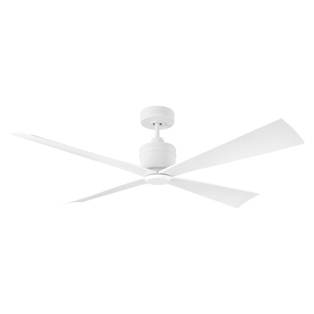 Launceton 56 Ceiling Fan in Matte White with Matte White Blades