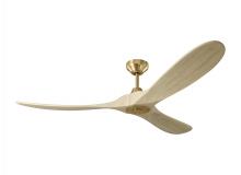Visual Comfort & Co. Fan Collection 3MAVSM60BBSWWO - Maverick Smart 60 - Burnished Brass W Washed White Oak Blades