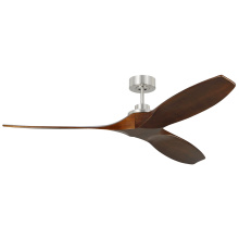 Visual Comfort & Co. Fan Collection 3CLNSM60BS - Collins 60" Smart Indoor/Outdoor Brushed Steel Ceiling Fan with Remote Control and Reversible Mo