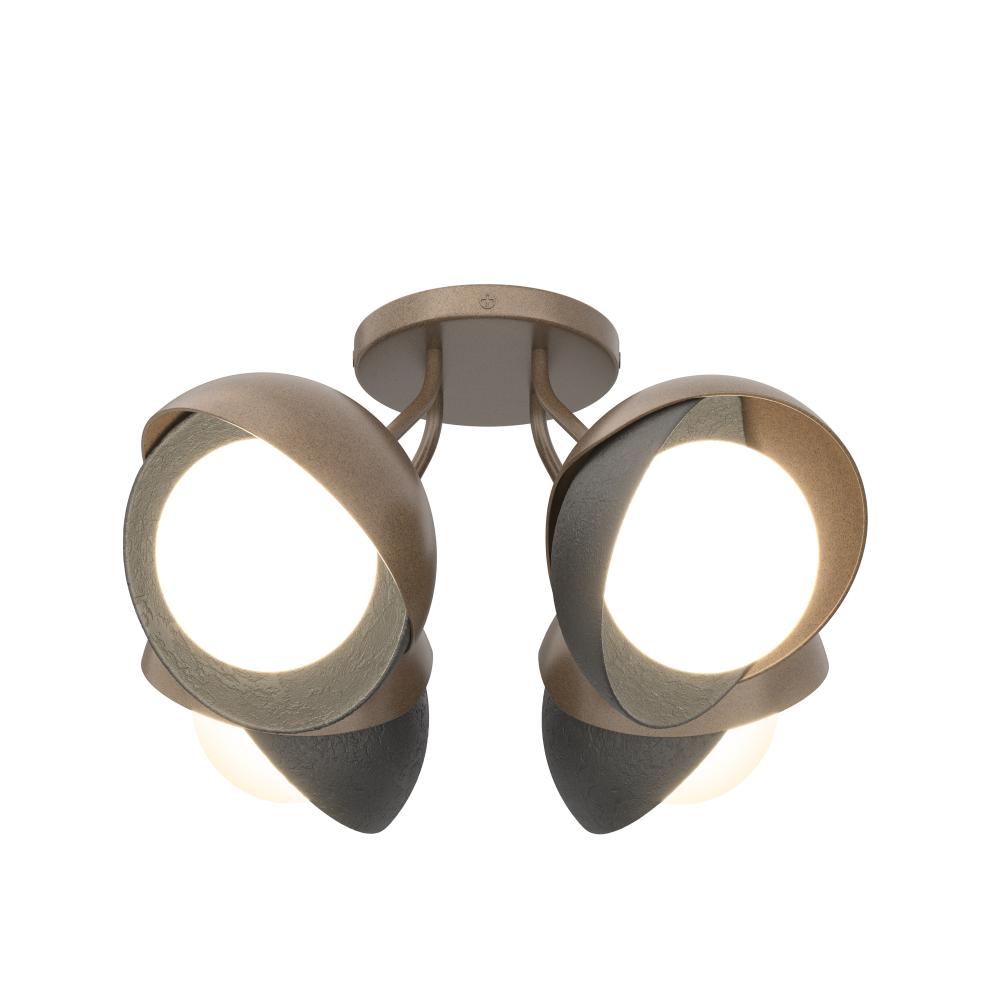 Brooklyn 4-Light Double Shade Semi-Flush