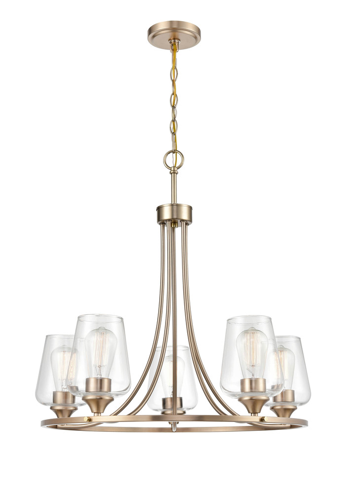 Ashford 5-Light Chandelier Ceiling - Modern Gold