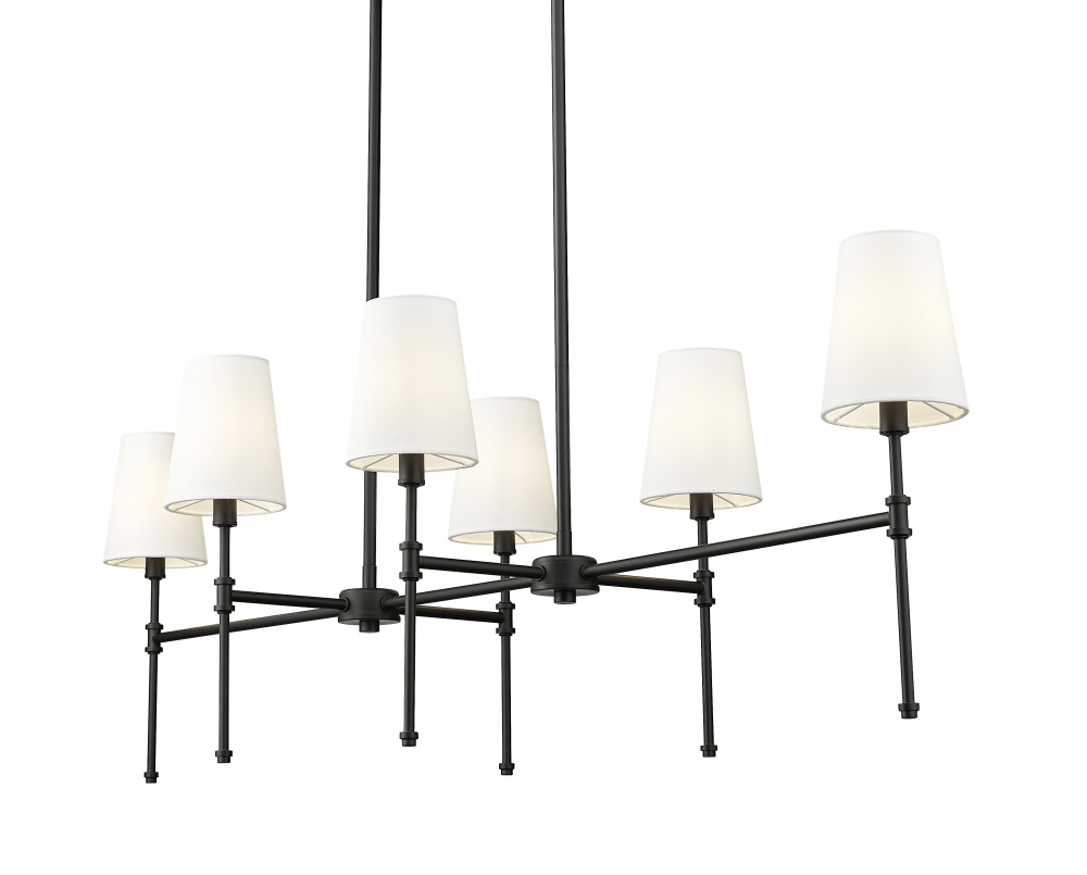 Adorra 48" Wide 6-Light Chandelier - Matte Black