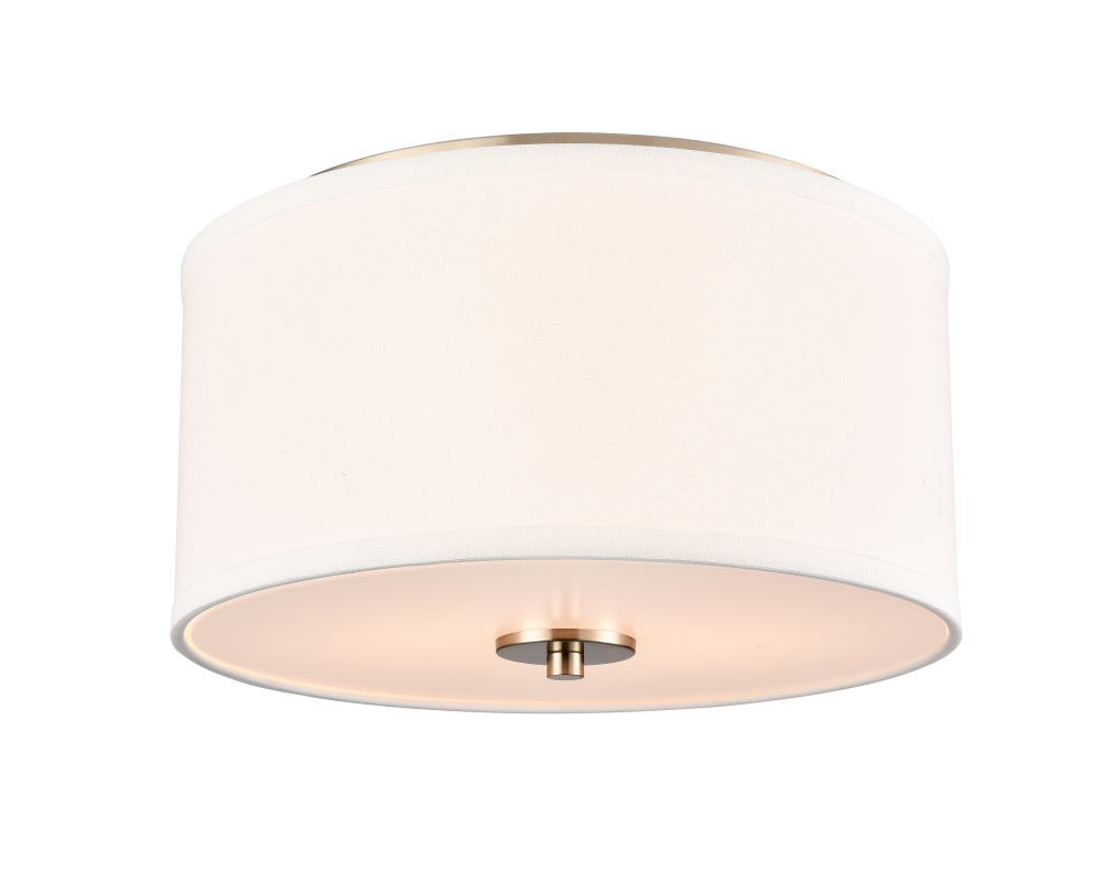Guyten 13" Wide 2-Light Flushmount - Modern Gold
