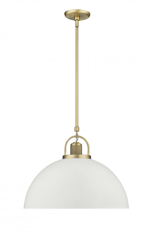 Artistan 1-Light Pendant Light Vintage Brass/Matte White