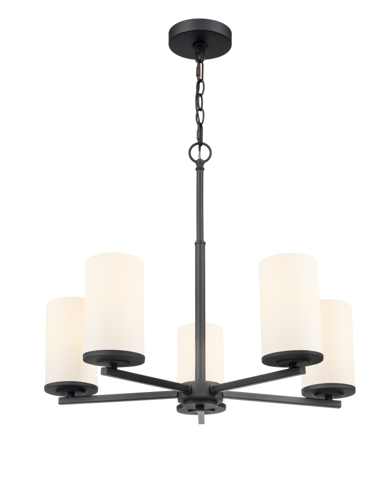 Verlana 24" 5-Light Chandelier - Matte Black