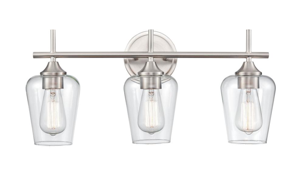 Ashford 3-Light Vanity - Brushed Nickel