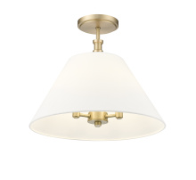Millennium 16403-VB - Adorra 16" Wide 3-Light Semi Flush - Vintage Brass