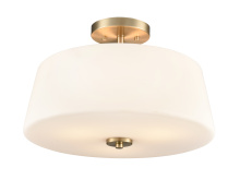 Millennium 214103-MG - Laphia 15.75" Wide 3-Light Semi Flush - Modern Gold