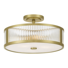 Millennium 23303-VB - Ardezia 15.75" Wide 3-Light Semi-Flush Mount