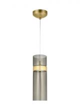 Visual Comfort & Co. Modern Collection 700TDMANGPTKTKNB-LED - Manette Modern dimmable LED Grande Ceiling Pendant Light in a Natural Brass/Gold Colored finish