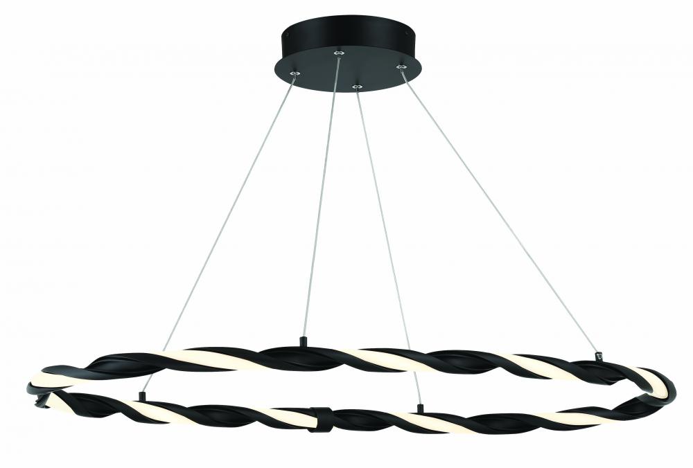 Convolution 36.75" LED Pendant in Coal Finish