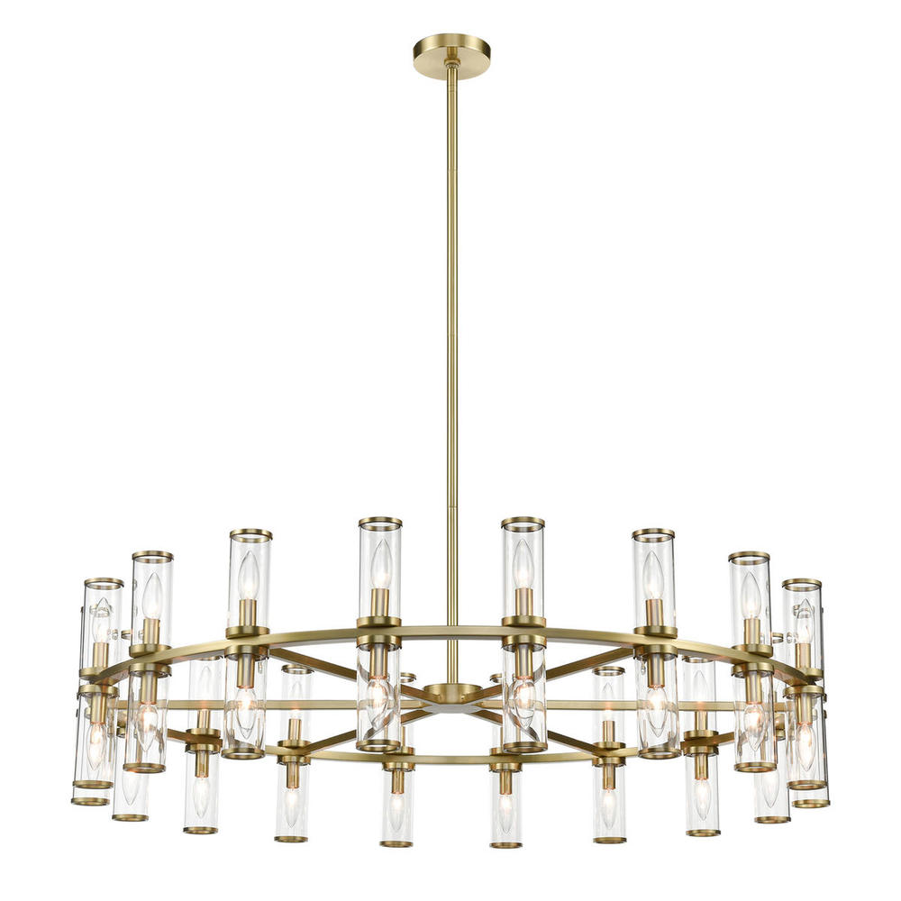 Revolve Clear Glass/Natural Brass 36 Lights Chandeliers