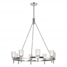 Alora Lighting CH338836PNCC - Lucian 36-in Clear Crystal/Polished Nickel 8 Lights Chandeliers