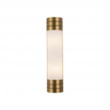 Alora Lighting WV348218VBOP - Willard 18-in Vintage Brass/Opal Matte Glass 2 Lights Wall/Vanity