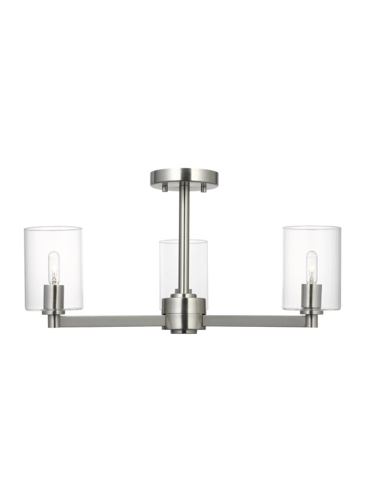 Fullton Three Light Semi-Flush Mount