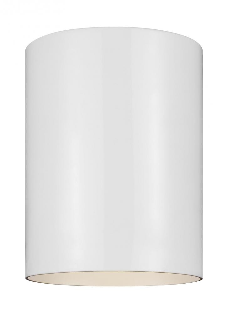 Outdoor Cylinders One Light Outdoor Ceiling Flush Mount