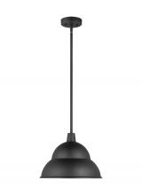 Visual Comfort & Co. Studio Collection 6236701EN3-12 - Barn Light traditional 1-light LED outdoor exterior Dark Sky compliant round hanging ceiling pendant