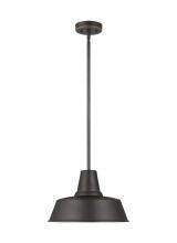 Visual Comfort & Co. Studio Collection 6237401EN3-71 - Barn Light traditional 1-light LED outdoor exterior Dark Sky compliant hanging ceiling pendant in an