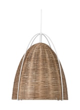 Visual Comfort & Co. Studio Collection GLP1081MWT-BRTN - Norman Medium Pendant