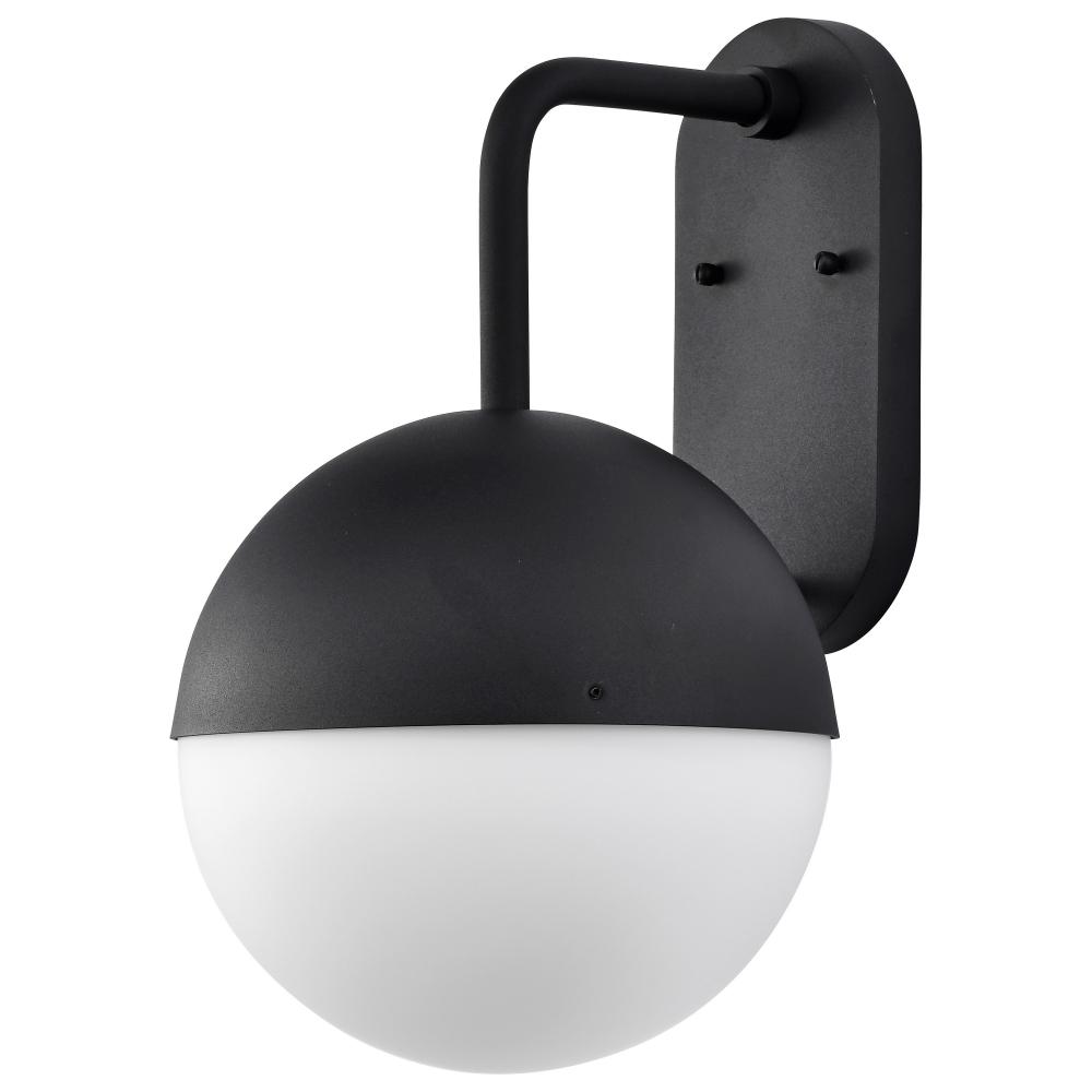 Atmosphere; 10W LED; Large Wall Lantern; Matte Black with White Opal Glass