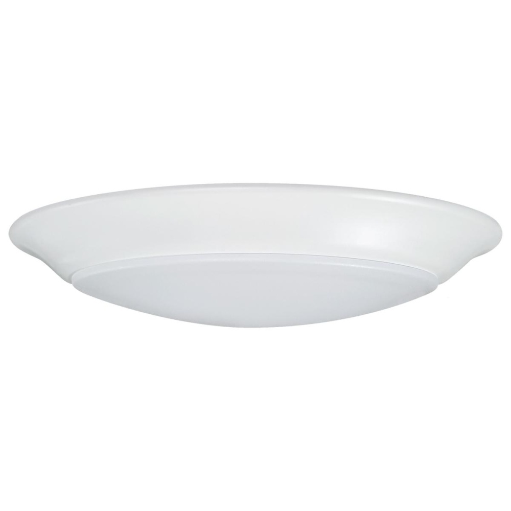 6.5 Watt; 7 Inch LED Disk Light; 27K/3K/35K/4K/5K CCT Selectable; White Finish