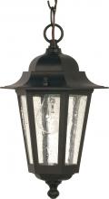 Nuvo 60/3476 - Cornerstone - 1 Light - 13" - Hanging Lantern - with Clear Seed Glass; Color retail packaging