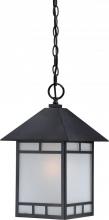 Nuvo 60/5604 - Drexel - 1 Light - Hanging Lantern with Frosted Seed Glass - Stone Black Finish
