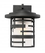 Nuvo 60/6402 - Lansing - 1 Light 12" Wall Lantern with Etched Glass - Textured Black Finish
