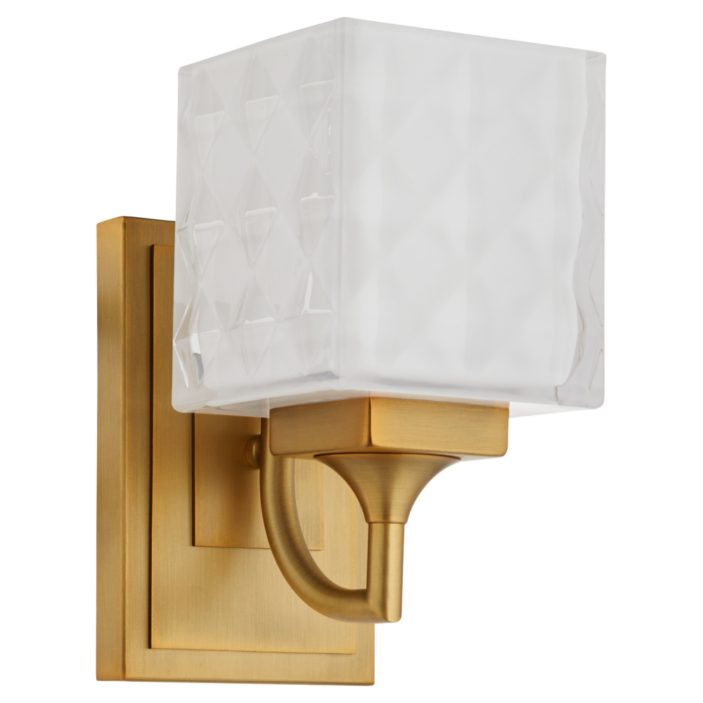 DIAMONTE 1 LIGHT WALL MOUNT - BRUSHED BRASS