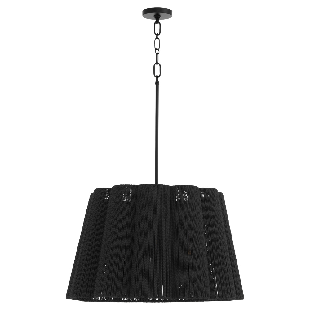 ANTON 6 LIGHT PENDANT - MATTE BLACK