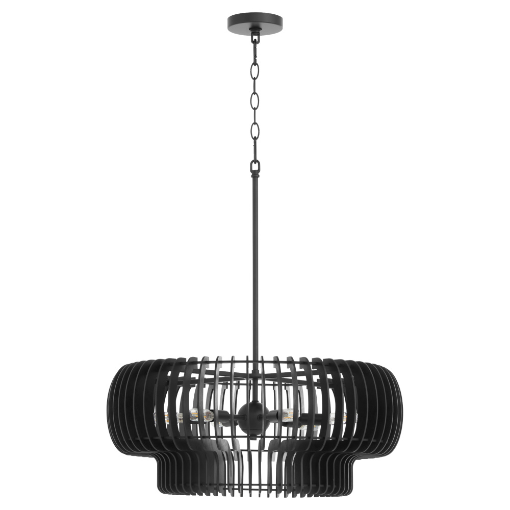 HARRELSON 6 LIGHT PENDANT - MATTE BLACK