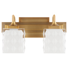 Quorum 5502-2-47 - DIAMONTE 2 LIGHT VANITY - BRUSHED BRASS