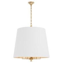 Quorum 8562-6-80 - KARNES 26" 6 LIGHT PENDANT - AGED BRASS