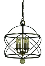 Framburg 4414 MB - 4-Light Mahogany Bronze Nantucket Chandelier