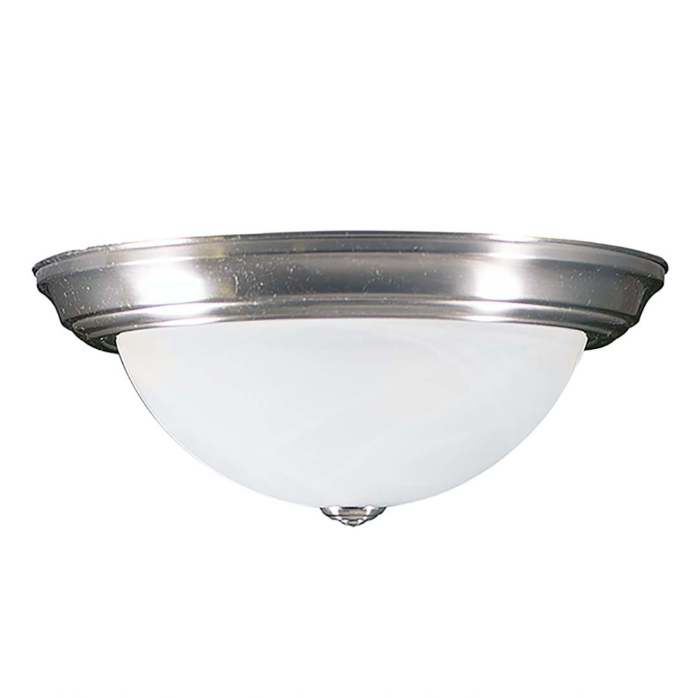 13" 2-Light White Glass Ceiling Dome - NK