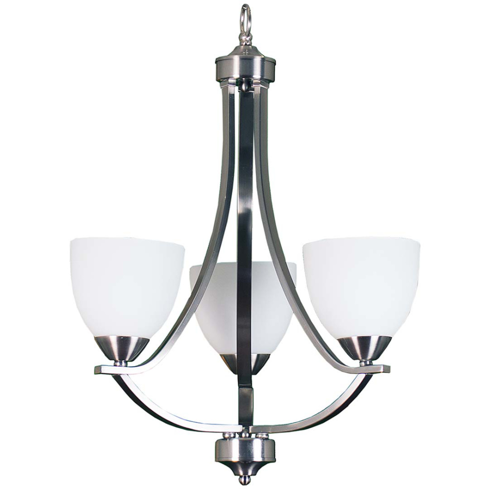 Victoria 3-Light Chandelier - NK White Glass