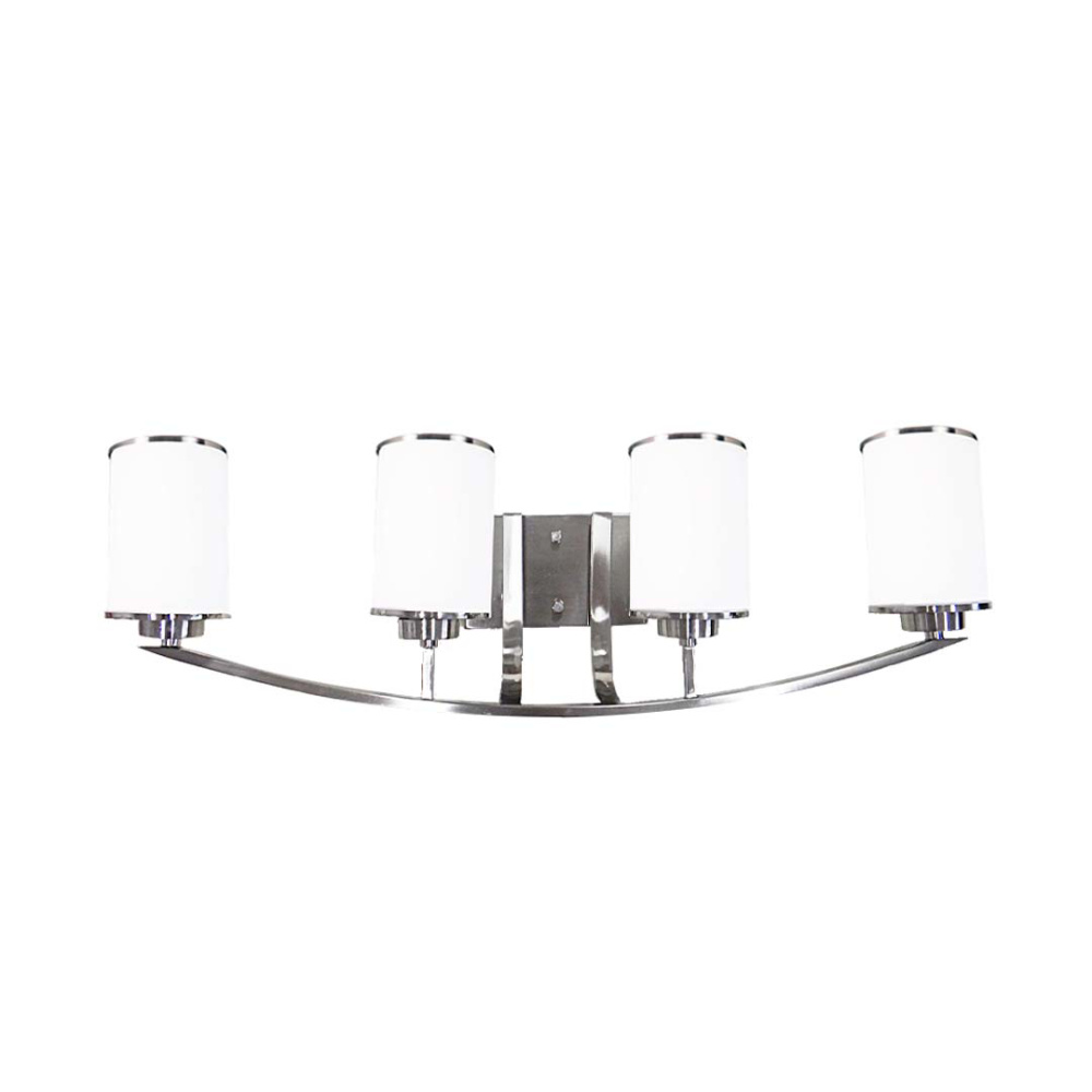 Lexington 4-Light White Glass Vanity - NK