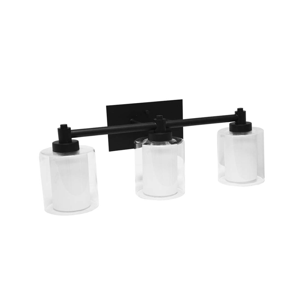 Sonora 3-Light Vanity - MB Clear & White Glass