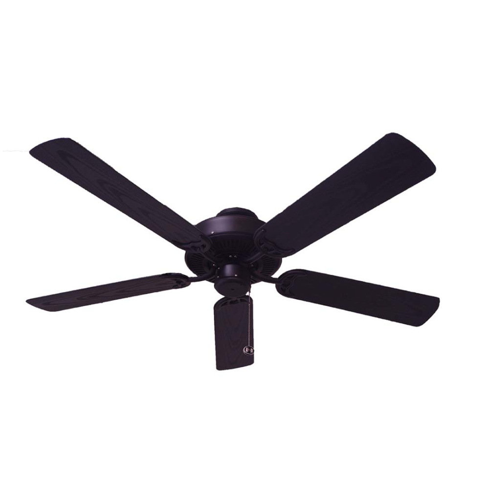 52" Black Patio Fan w/ ABS Matte Black Blades