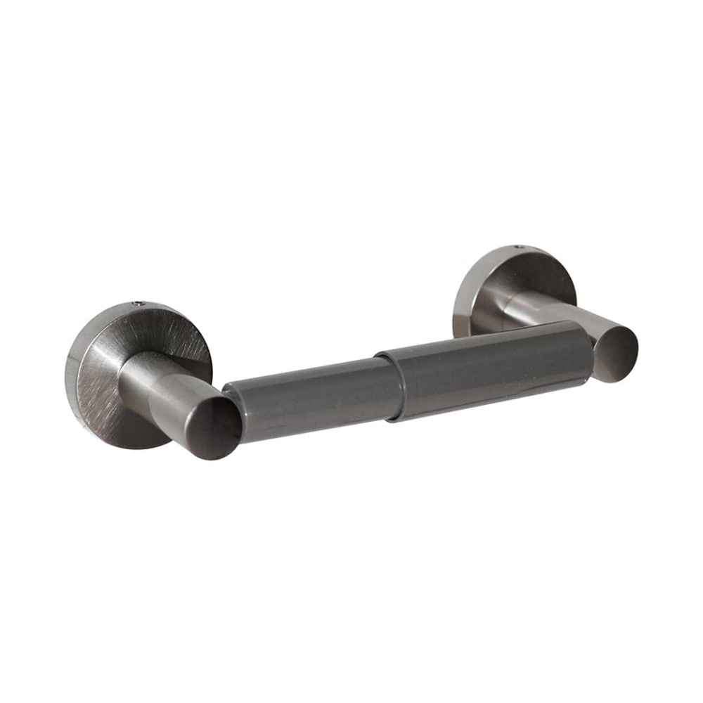 Modern Round Standard Paper Holder - Satin Nickel