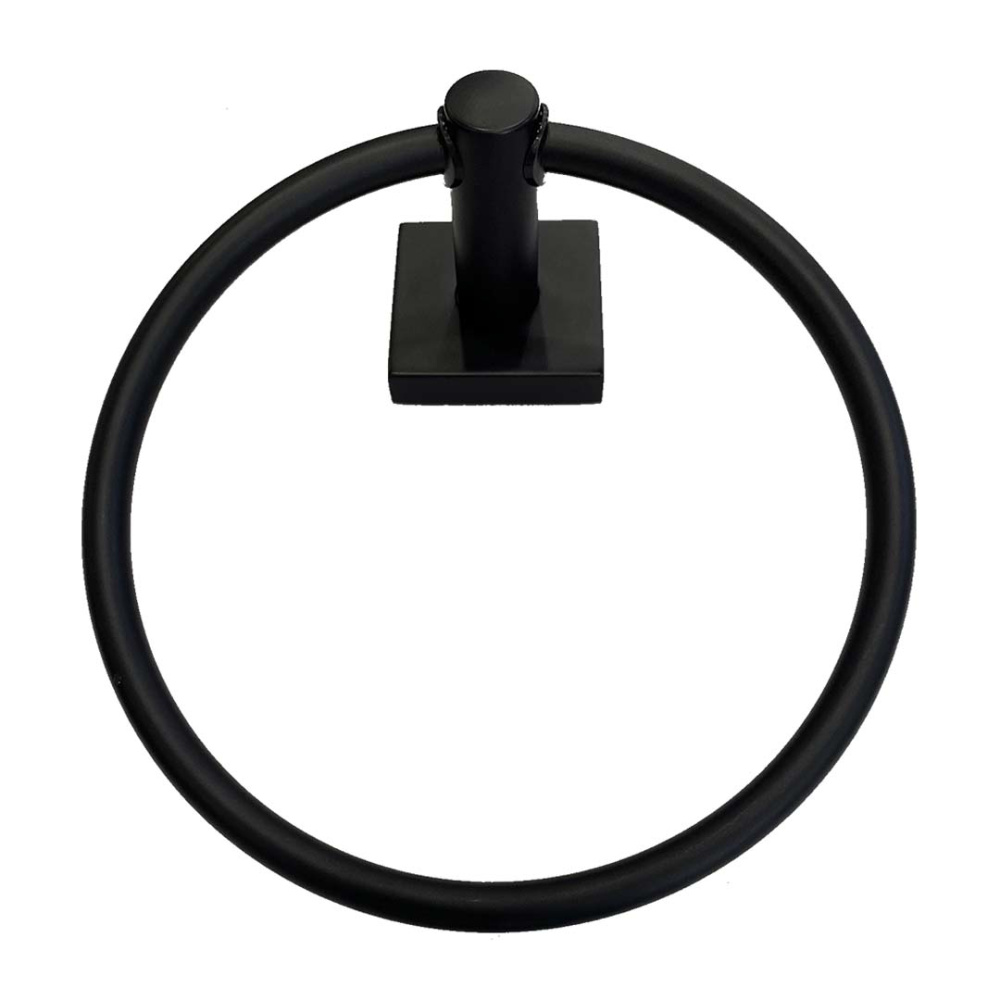 Square Style Towel Ring - Matte Black(US19)